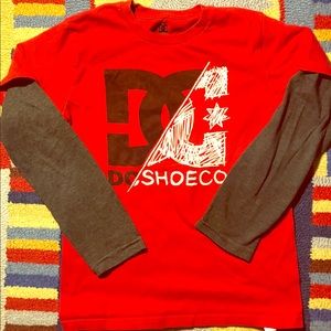 DC shoe co. red long sleeved T-shirt